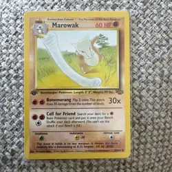Pokemon Card Marowak 1st Edition LP Jungle 39/64 - Image 1
