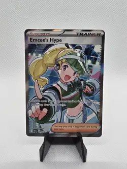 Pokemon Emcee's Hype 220/182 Sv10: Destined Rivals Ultra Rare Holo - Image 1