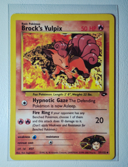 Pokemon TCG BROCK'S VULPIX (#37/132) Gym Challenge Vtg 2000 NM - Image 1