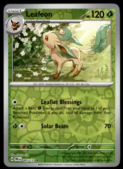 Leafeon 005/131 Holo Rare Prismatic Evolutions Pokemon Reverse Holo Near Mint - Image 1