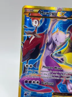 Pokemon Mewtwo Ex Breakthrough 163/162 Secret Rare Full Art Holo HP English - Image 2