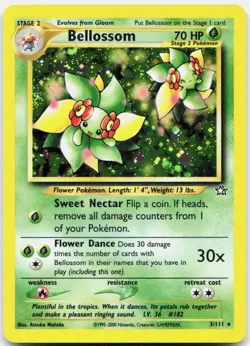 Pokemon TCG Bellossom Neo Genesis Holo Rare 003/111 Unlimited Holo - Image 1