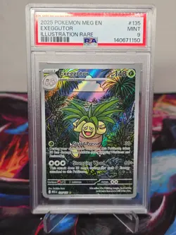 2025 Pokemon EN Mega Evolution Illustration Rare #135 Exeggutor PSA 9 - Image 1