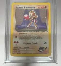 Pokemon Rocket’s Hitmonchan 11/132 Gym Heroes 2000 Holo Rare Get Graded mint 9 - Image 2
