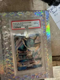 Pokemon TCG 2019 Black Star Promo Vaporeon GX Sp. Collection PSA 10 Gem Mint - Image 3