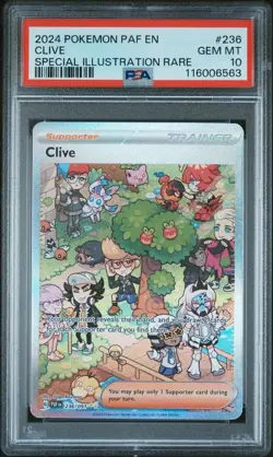 2024 Pokemon Paldean Fates CLIVE 236/091 Special Illustration Rare PSA 10 - Image 1