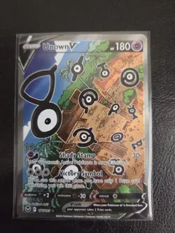 Pokemon TCG Unown V Silver Tempest 177/195 Holo Ultra Rare - Image 1