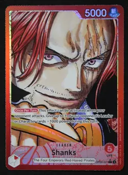 2024 ONE PIECE SHANKS OP09-001 LEADER ALT ART MANGA - Image 1