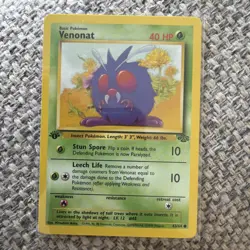 Pokemon Cards Venonat 63/64 1ST EDITION Jungle Common NM - Image 1