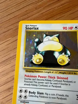 Holo Snorlax Card - Ungraded - Jungle 11/64 - Wizards WOTC 1999 - Image 2