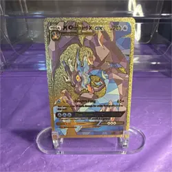 Pokemon M Charizard X GX Gold Foil Card - Image 1