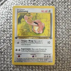 Pokemon Card Lickitung LP Jungle 1st Edition Uncommon 38/64 - Image 1
