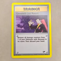 Giovanni's Last Resort 105/132 Gym Challenge Regular Pokemon Card WOTC MP - Image 1