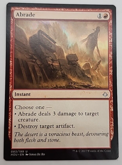 Abrade 083/199 Non Foil Uncommon Hour of Devastation MTG - Image 1