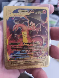 Pokemon CCG Glurak Vmax Gold Custom CCG Karte In Top Zustand Custom Card - Image 1