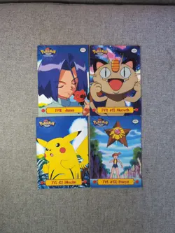 Topps Pokemon TCG TV Cards 4 Lot TV2 TV5 TV10 TV11 Pikachu James Meowth Misty - Image 1