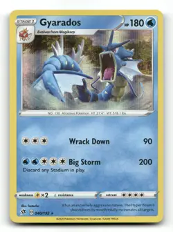 Gyarados 040/192 - Rebel Clash Holo - Pokemon Card NM/M - Image 1