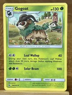 Pokemon TCG Gogoat 36/214 Lost Thunder Uncommon - Image 1