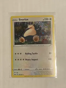 Pokemon TCG Snorlax 140/202 Sword Shield Holo NM - Image 2