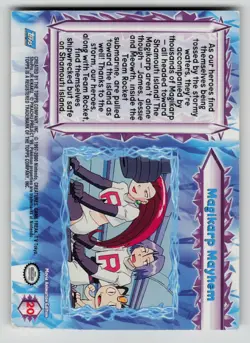 Magikarp Mayhem #20 Topps The Movie 2000 Trading Cards Pokemon MP - Image 2