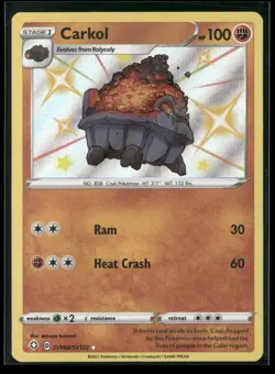 Carkol SV068/SV122 Shiny Rare Shining Fates Shiny Vault NM/M Pokemon - Image 1