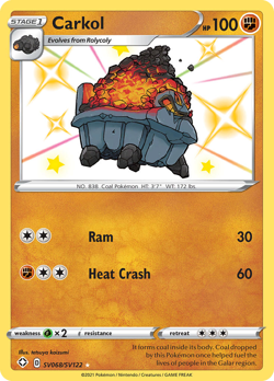 Carkol SV068/SV122 Shiny Rare Shining Fates Shiny Vault NM/M Pokemon - Image 4