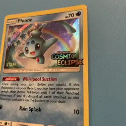 Pokemon Card Phione - (Prerelease) [Staff] Holo MP SM Promos SM220 - Image 2