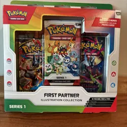 Pokemon TCG First Partner Illustration Collection Series 1 3-Pack - Image 1