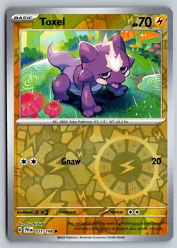 Toxel 071/198 Common Scarlet & Violet Pokemon Reverse Holo Near Mint - Image 1