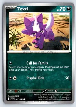 Toxel 067/094 Common Phantasmal Flames Pokemon Near Mint - Image 1