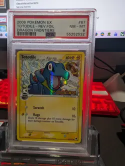 Pokemon TCG Totodile Dragon Frontiers Reverse Holo Card 67/101 PSA 8 - Image 1