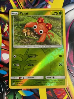 Paras 6/181 Pokemon Team Up Reverse Holo Card Near Mint NM - Image 1