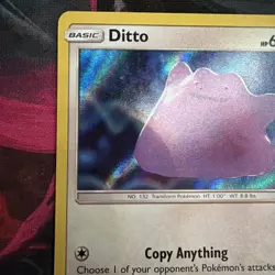 Ditto 17/18 Holo Rare Sun & Moon Detective Pikachu Set Pokemon Card 2019 NM/LP - Image 4