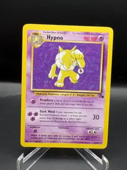 Pokemon TCG Hypno 23/62 Non-Holo Fossil LP+ - Image 1