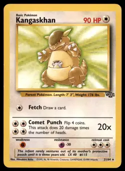 Kangaskhan 21/64 Rare Jungle Pokemon Unlimited Lightly Played - Image 1