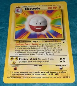 Pokemon Electrode Unlimited Rare 25/130 Base Set 2 WOTC 2000 TCG Vintage - Image 1