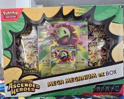 Pokemon TCG Mega Meganium ex Box Mega Evolution Ascended Heroes Promo Booster - Image 1