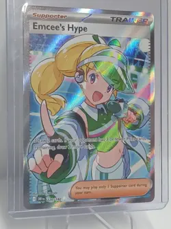 Pokemon TCG Emcee's Hype 220/182 Sv10: Destined Rivals Holo Full Art - Image 2