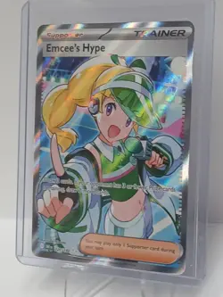 Pokemon TCG Emcee's Hype 220/182 Sv10: Destined Rivals Holo Full Art - Image 3
