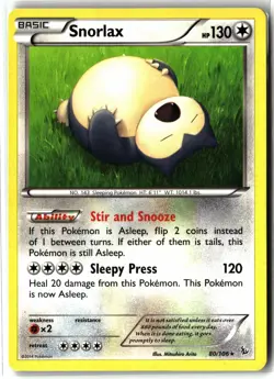 Snorlax ⭐ 80/106 Rare Flashfire 2014 Pokemon NM/LP - Image 1
