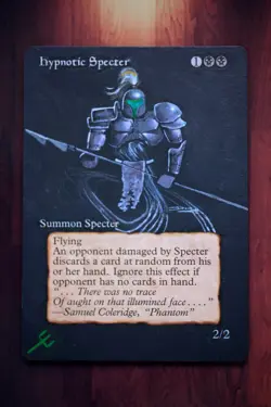 Hypnotic Specter *Altered Hand Painted Extended Borderless Art* 4th MTG by Erich - Image 1