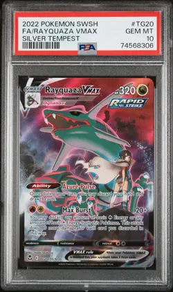 Pokemon TCG Rayquaza VMAX Silver Tempest TG20 TG30 Psa 10 - Image 1