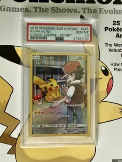 Pikachu (Secret) 241/236 SM-Cosmic Eclipse Holo PSA 10 GEM MINT - Image 1