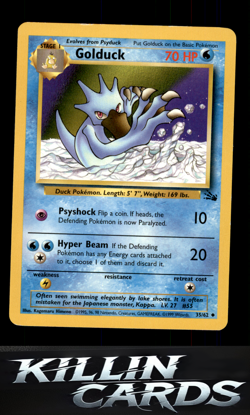 Golduck 35/62 Pokemon Uncommon Fossil Card LP - Image 1