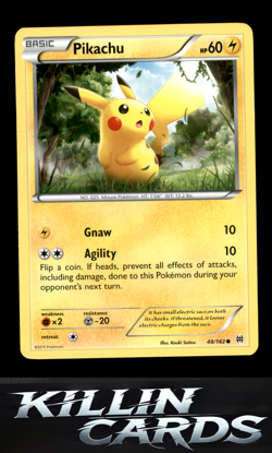 Pikachu 48/162 Pokemon Common XY - BREAKthrough Card NM - Image 1