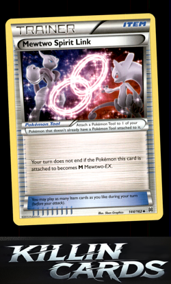 Mewtwo Spirit Link 144/162 Pokemon Uncommon XY - BREAKthrough Card LP - Image 1