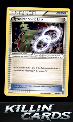 Tyranitar Spirit Link 81/98 Pokemon Uncommon XY - Ancient Origins Card LP - Image 1