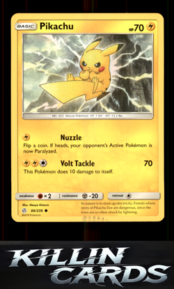 Pikachu 66/236 Pokemon Common SM - Cosmic Eclipse Card LP - Image 1