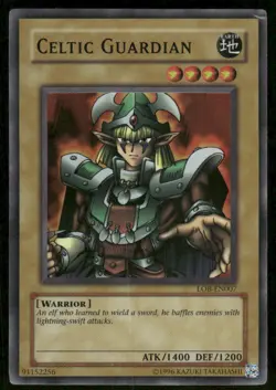 Celtic Guardian LOB-EN007 Legend of Blue Eyes White Dragon Unlimited DMG - Image 1