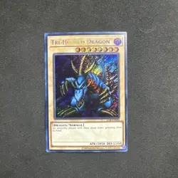 Yugioh Tri-Horned Dragon LOB-EN000 Secret Rare 25th Anniversary NM - Image 1